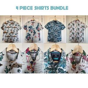 4 Piece Men's Short Sleeve Shirts Bundle | Size M